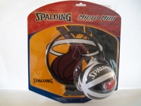 Full view of Spalding NBA Team Series Mini Basketball and Backboard