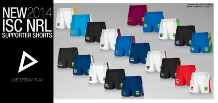 NRL Shorts by ISC - West Tigers from Wright Sports