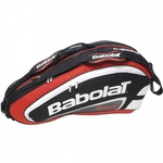 Full view of Babolat Teamline 6 Racket Bag - Red